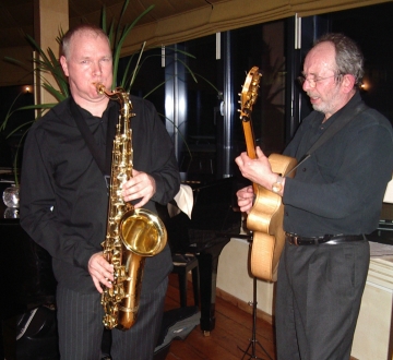 Daniel McBrearty and Paolo Radoni at Gran Duca Restaurant in April 2004